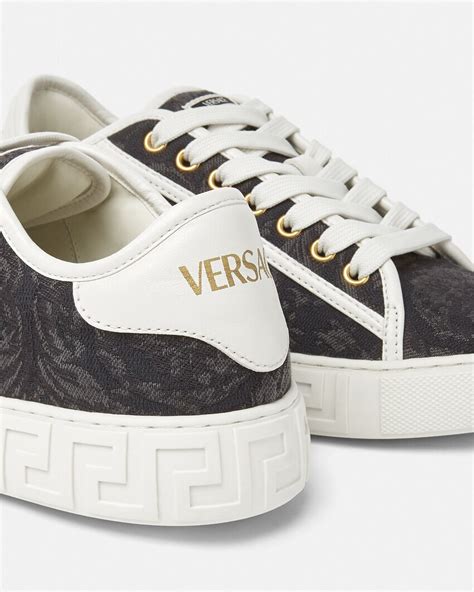 versace blue sneakers|barocco high top greca sneakers.